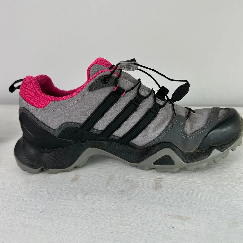 Adidas Hiking Shoes Womens 8 Terrex Swift R GTX Grey Pink Gore-Tex AQ1863